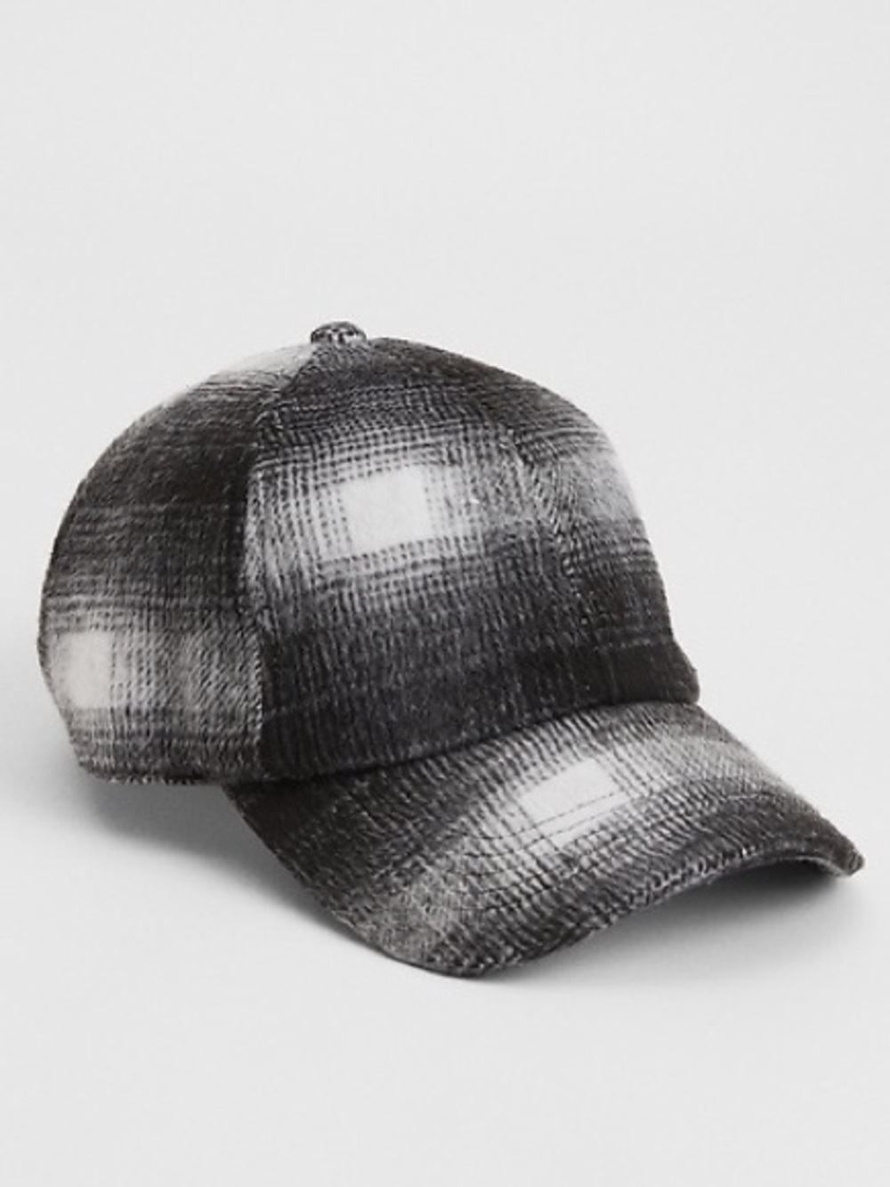 NWT Women’s GAP Black and Gray Plaid Baseball Cap Hat